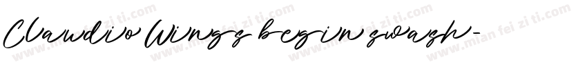 Claudio Wings begin swash字体转换